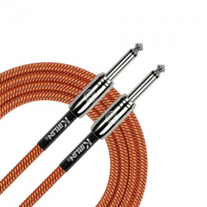 Kirlin FABRIC 20FT 1/4” Mono Plug Straight to Straight ORANGE